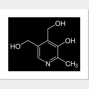 Vitamin B6 Pyridoxine C8H11NO3 Molecule Posters and Art